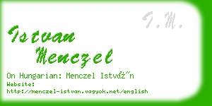 istvan menczel business card